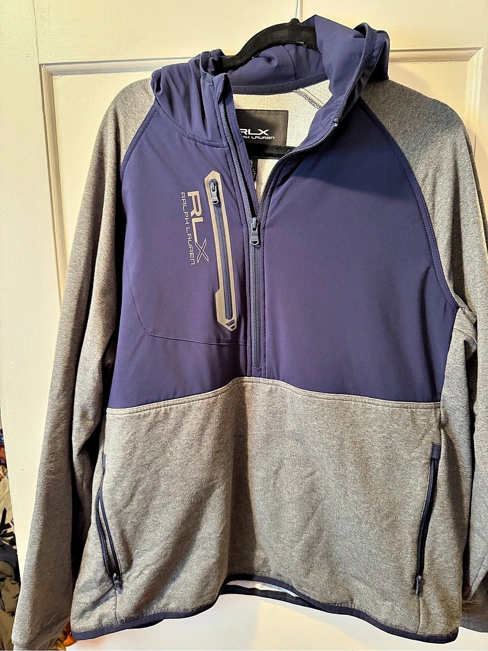 Ralph Lauren RLX Ralph Lauren Men's Full-Zip Jacket Gray & Purple XL Like New